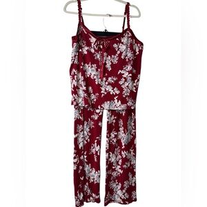 GAP Body Red Floral Pajama Set